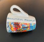 Leuk beschilderde Koffiekopjes van Beatiful People, Ophalen of Verzenden, Aardewerk, Overige stijlen, Kop(pen) en/of Schotel(s)