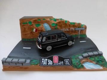 Norev Fiat 500 Giardiniera 1962 in diorama beschikbaar voor biedingen