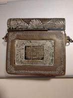 Antieke koperen korandoos met zilveren inleg, Ophalen of Verzenden, Koper, Hanger