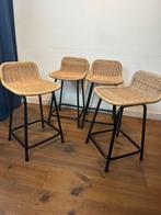 Rohe Noordwolde Barkrukjes Set/4 ZH:54cm, Gebruikt, Met voetsteun, 60 tot 90 cm, Ophalen of Verzenden