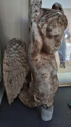 19e eeuws gietijzeren gevel beeld Engel ca 1880, Antiek en Kunst, Antiek | Overige Antiek, Ophalen