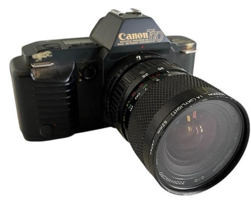 Canon spiegelrefles T 70 + Soligor 28-70mm 3.5/4.5, Audio, Tv en Foto, Fotocamera's Analoog, Zo goed als nieuw, Spiegelreflex