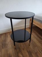 Ikea zwarte glazen bijzettafel, Huis en Inrichting, Tafels | Bijzettafels, Minder dan 55 cm, Rond, Modern, Ophalen