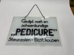 Oud Reclamebordje glas, Ophalen of Verzenden, Zo goed als nieuw, Gebruiksvoorwerp