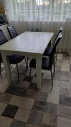 Eettafel met stoelen, Huis en Inrichting, Tafels | Eettafels, 50 tot 100 cm, 100 tot 150 cm, Gebruikt, Rechthoekig