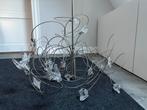 Mooie hanglamp, vide lamp, kroonluchter RVS, Ophalen, Chic, Zo goed als nieuw, Glas