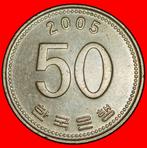 Ⰶ RICE (1983-2025): SOUTH KOREA 50 WON 2005! DIES II+B!, Ophalen of Verzenden, Oost-Azië, Losse munt