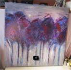 Groot Abstract Geschilderd Werk 'Wapperende Palmen' - 98x98, Ophalen