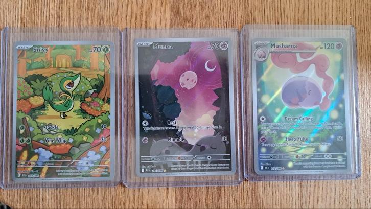 Pokemon Black Bolt Snivy, Crustle en Munna, Hobby en Vrije tijd, Verzamelkaartspellen | Pokémon, Zo goed als nieuw, Ophalen of Verzenden