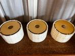 3 vintage lampenkappen ,voor hanglampen,stof, Ophalen of Verzenden
