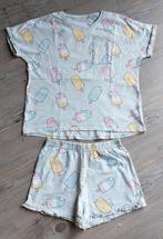 Pyjama/nacht kleding grijs met ijsjes maat 140/ 10 jaar, Nacht- of Onderkleding, Meisje, Ophalen of Verzenden, Zo goed als nieuw