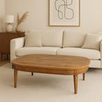 Vintage houten salontafel, Ophalen, 100 tot 150 cm, -, -