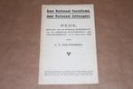 Geen Nationaal Socialisme maar... - Rede Wolterbeek 1933 !!, Boeken, Geschiedenis | Vaderland, Gelezen, Ophalen of Verzenden, 20e eeuw of later