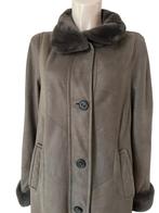 Werner Chris leren lammy jas L, Kleding | Dames, Bruin, Maat 42/44 (L), Ophalen of Verzenden, Zo goed als nieuw
