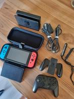 Nintendo Switch + accessoires en game, Spelcomputers en Games, Spelcomputers | Nintendo Switch, Ophalen of Verzenden, Gebruikt