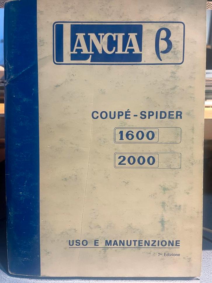 Lancia Beta Coupé/Spider Handleiding Italiaans, Auto diversen, Handleidingen en Instructieboekjes, Ophalen of Verzenden