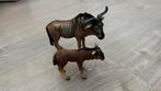 Schleich Wildebeest met jong, Ophalen of Verzenden, Zo goed als nieuw, Beeldje of Figuurtje