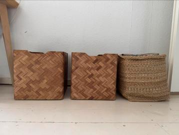 3 opbergmanden (geschikt voor IKEA Kallax kasten) beschikbaar voor biedingen