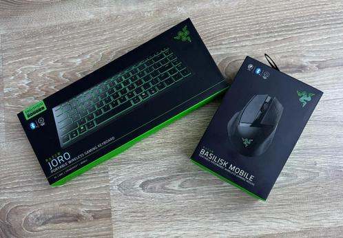 Razer Joro Portable Gaming Keyboard en Basilisk Mobile mouse, Computers en Software, Toetsenborden, Nieuw, Qwerty, Draadloos, Toetsenbord en muis-set