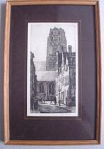 Jan Sirks - 1885-1938) - Laurenstoren R'dam - ets, Antiek en Kunst, Kunst | Etsen en Gravures, Verzenden