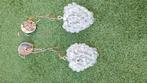 2 mooie hanglampen van glas, Ophalen of Verzenden, Gebruikt, Glas, Minder dan 50 cm