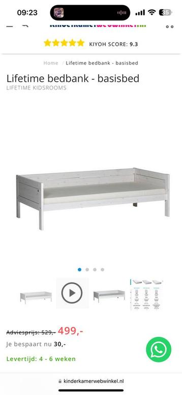 Lifetime Basisbed Whitwash beschikbaar voor biedingen