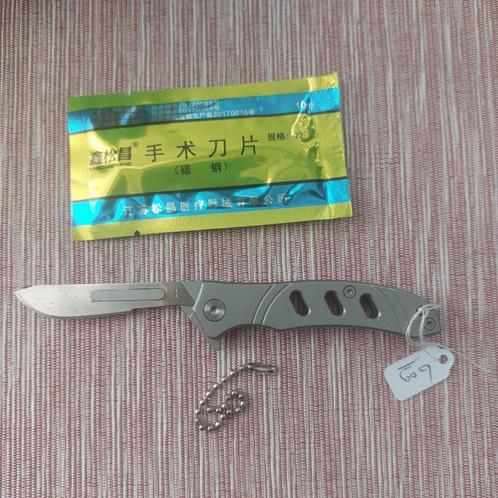 609	SCALPEL		vouw mes zakmes	staal heft, #22 lemmet, flipper, Verzamelen, Militaria | Algemeen, Overige soorten, Mes of Dolk, Overige gebieden