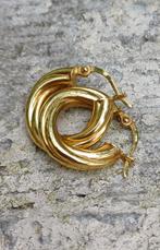 18k gouden creolen, oorringen, Sieraden, Tassen en Uiterlijk, Oorbellen, Ophalen of Verzenden, Zo goed als nieuw, Goud, Goud