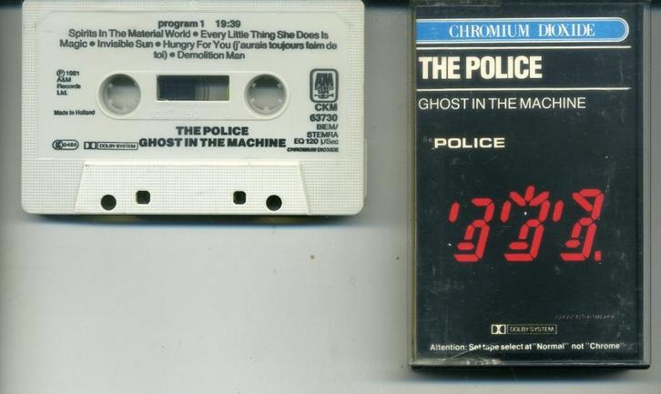 The Police – Ghost In The Machine 11 nrs cassette 1981 ZGAN, Cd's en Dvd's, Cassettebandjes, Zo goed als nieuw, Origineel, Rock en Metal