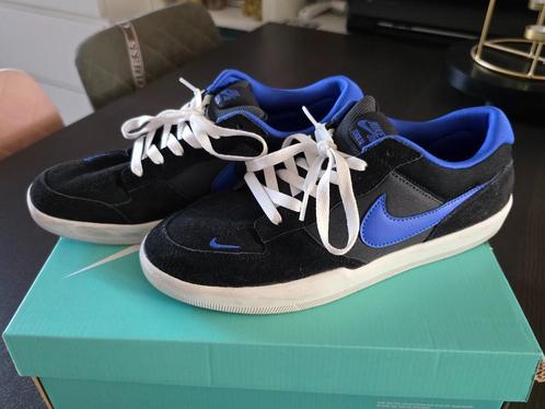 NIKE SB FORCE 58 zwart met blauw maat 43, Kleding | Heren, Schoenen, Zo goed als nieuw, Sneakers of Gympen, Zwart, Ophalen