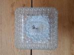 Vintage glazen plafonnière vierkant, Huis en Inrichting, Lampen | Plafondlampen, Ophalen of Verzenden