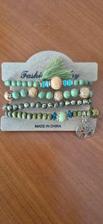 4 nieuwe groene armbanden, Ophalen of Verzenden, Nieuw, Groen