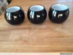 3 stuks theelichthouders, Overige materialen, Gebruikt, Verzenden, Zwart
