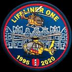 Gezocht: Jubileum patch lifeliner 1 & 4 mmt, Verzamelen, Ophalen of Verzenden, Zo goed als nieuw, Embleem, Speld of Insigne