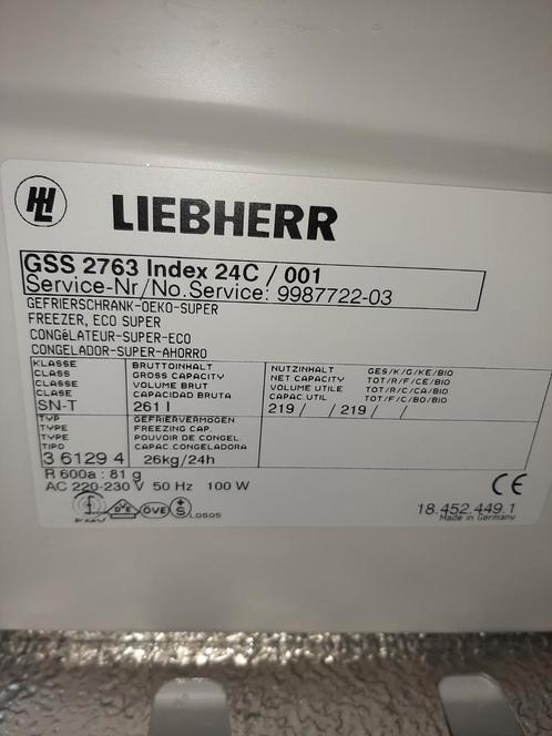 liebherr comfort, Witgoed en Apparatuur, Vriezers en Diepvrieskisten, Gebruikt, Ophalen