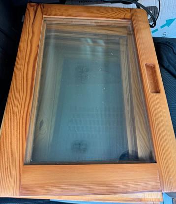 Ikea Ivar glazen massief houten vitrine deurtjes compleet