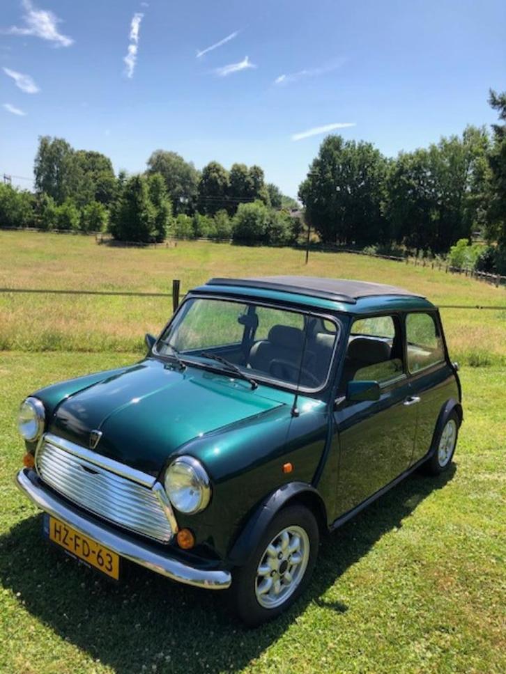 Mini 1.3i E2–1994 ,54.200 km ,elektrisch schuifdak,1e eig, Auto's, Oldtimers, Particulier, Open dak, Rover, Benzine, Sedan, Handgeschakeld