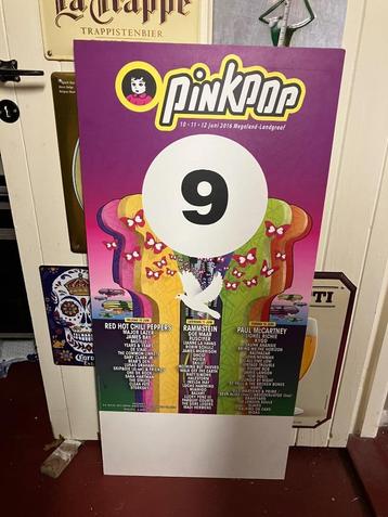 Uniek Pinkpop backstage bord editie 2016 beschikbaar voor biedingen