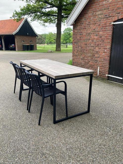 205 cm lang Buitentafel / Terrastafel / Tuintafel / Eettafel, Tuin en Terras, Tuintafels, Nieuw, Rechthoekig, Metaal, Ophalen of Verzenden