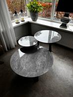 Set van 3 stijlvolle salon tafels, Ophalen, Gebruikt, Rond, Metaal