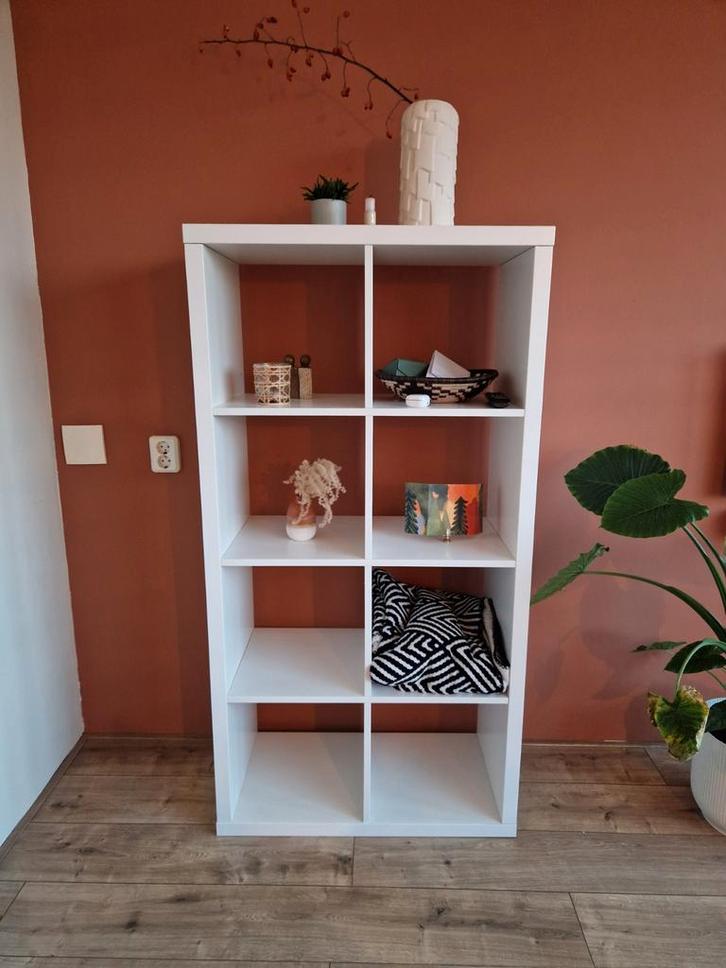 Witte kallax vakkenkast, Huis en Inrichting, Kasten | Boekenkasten, Gebruikt, 50 tot 100 cm, 100 tot 150 cm, 25 tot 50 cm, Ophalen