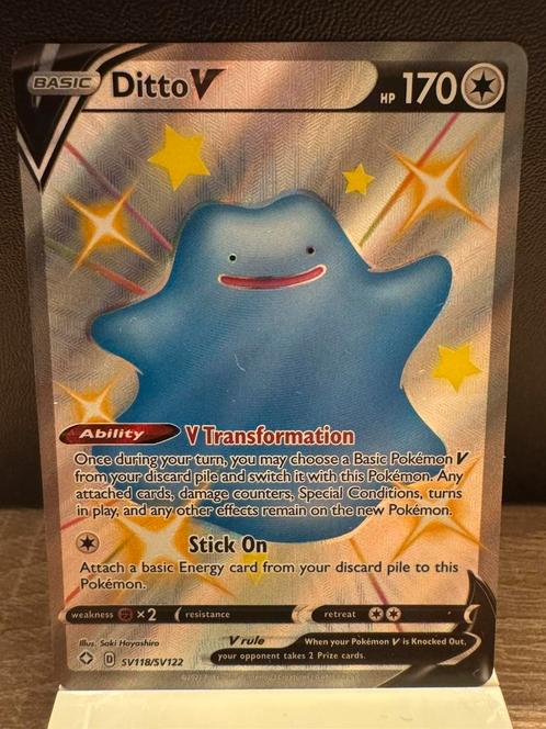 Ditto V SV118, Hobby en Vrije tijd, Verzamelkaartspellen | Pokémon, Zo goed als nieuw, Losse kaart, Foil, Ophalen of Verzenden