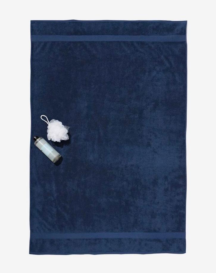 Badlakens & Gastendoekjes Nachtblauw - HEMA, Huis en Inrichting, Badkamer | Badtextiel en Accessoires, Nieuw, Handdoek, Blauw