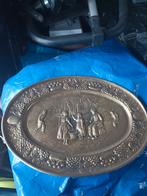 Koperen wandbord. Vintage ovaal, Ophalen of Verzenden
