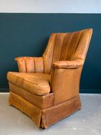 Vintage fauteuil, Huis en Inrichting, Fauteuils, 75 tot 100 cm, Gebruikt, Leer, Vintage