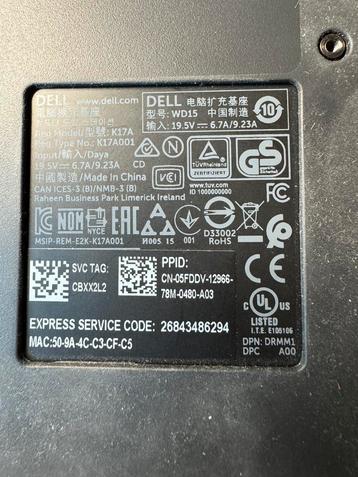 Dell Dockingstation WD-15 USB-C beschikbaar voor biedingen