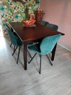 Eettafel donker hout, Huis en Inrichting, Tafels | Eettafels, Ophalen, Gebruikt, 50 tot 100 cm, Vijf personen of meer