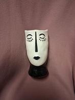 Leuke gezicht bloempot  bloemen vaas, Ophalen, Zwart, Aardewerk of Porselein, Zo goed als nieuw