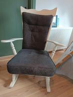 Schommelstoel met ribstof bekleding, Antiek en Kunst, Ophalen