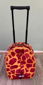 Samsonite kindertrolley - giraffeprint, Uitschuifbare handgreep, 30 cm of meer, Gebruikt, Minder dan 40 cm